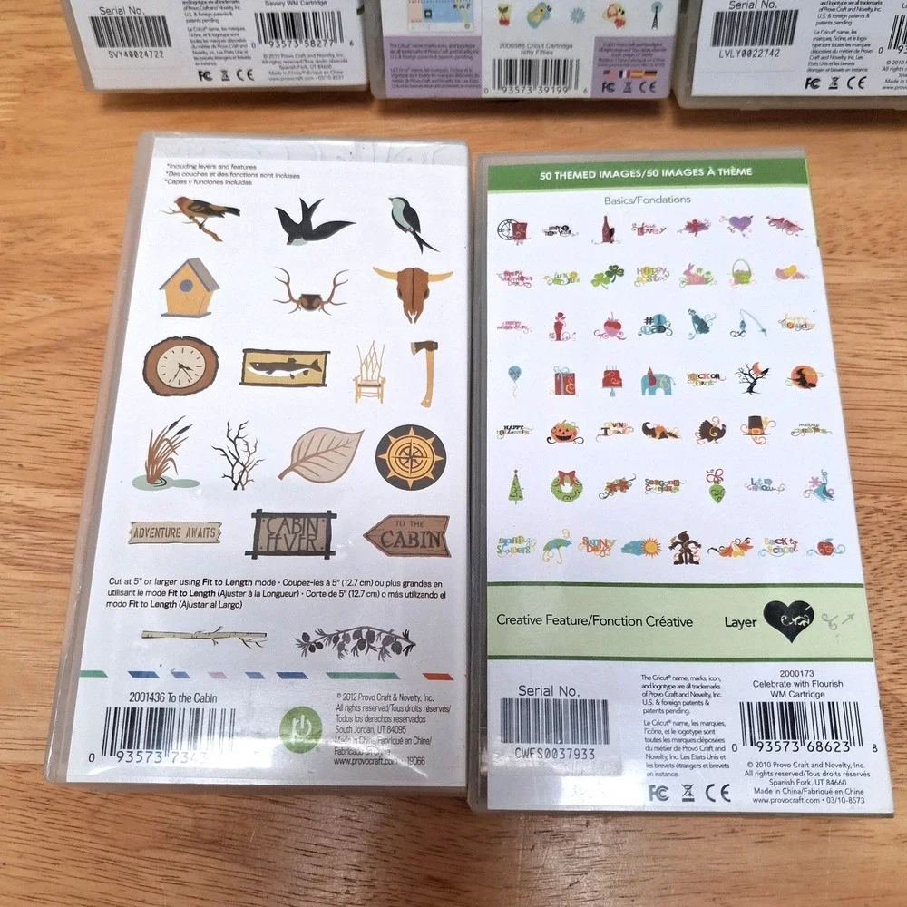 Lot of 5 Cricut Cartridges Keyboards & Booklets Missing 1 Book Crafting DIY